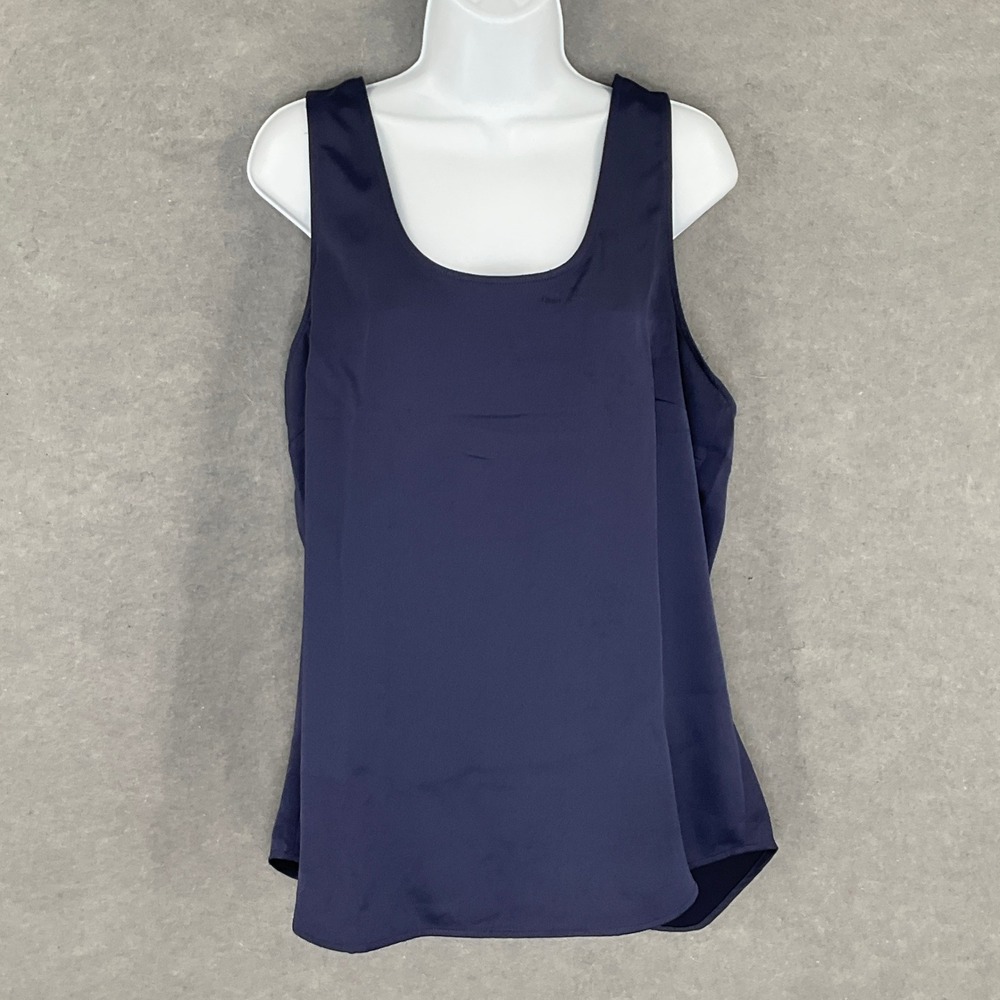 Banana Republic Women's Sz L Navy Blue Top Tank Racerback Capsule Essential